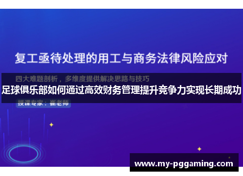 足球俱乐部如何通过高效财务管理提升竞争力实现长期成功